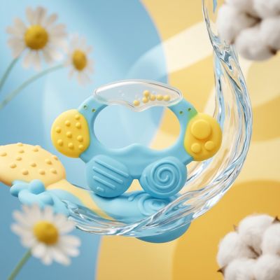 Pur Anneau de Dentition Hochet 4M+ - Soulage Gencives Bébé
