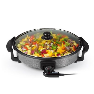 POELE ÉLECTRIQUE TRISTAR PZ-2964 - AVEC COUVERCLE 40 CM - 1500W - NOIR