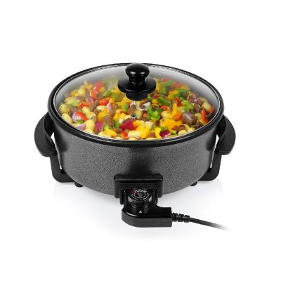 POÊLE ÉLECTRIQUE XL TRISTAR PZ-9135 AVEC COUVERCLE 30 CM -1500W - NOIR