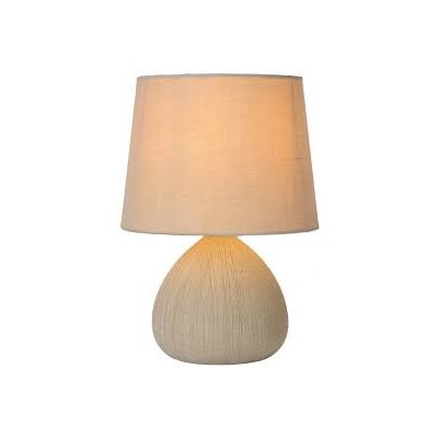 Lampe de table RAMZI Ø18 cm + H26 cm Lampe E14 - 40W - 230V - LUCIDE-Blanc
