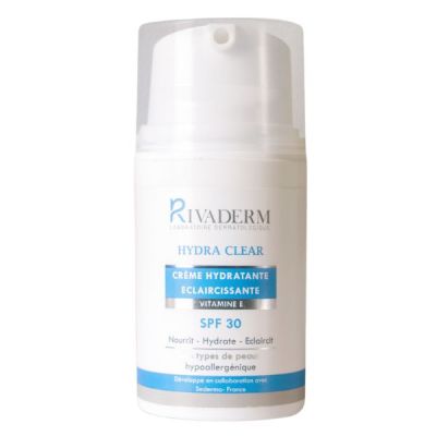 Crème RIVADERM HYDRA CLEAR - Éclaircissante SPF30 - 100ML