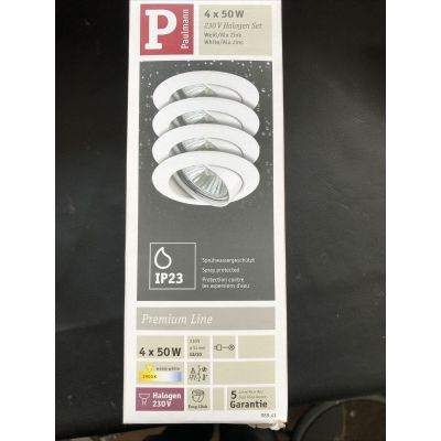 KIT DE 4 SPOT ZAMAC ROND BLANC ORIENTABLE