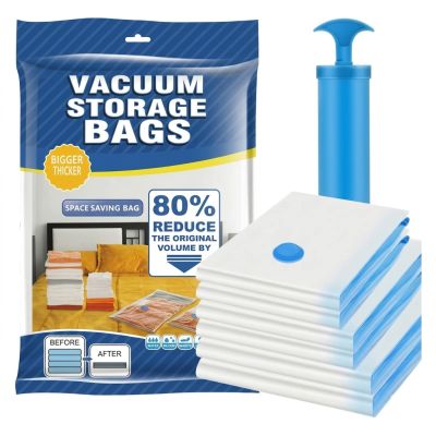 Sac sous vide rangement - 6 en 1 - Pompe 