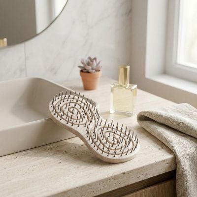 SANOSOIN Brosse à Cheveux Mini Sable Démêlage Doux