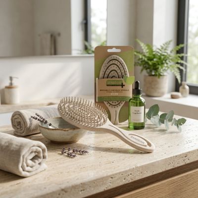 SANOSOIN Brosse à Cheveux Spirale Sable Démêlage Doux