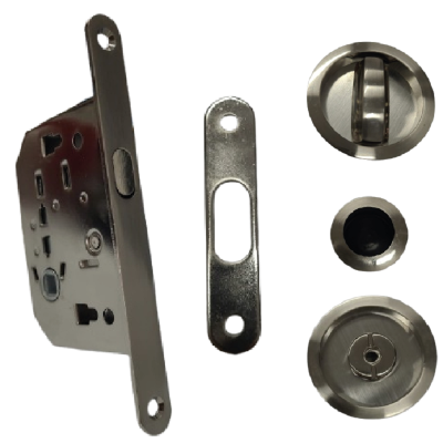 KIT SERRURE Porte / COULISSANTE SC6150CR Satiné Condamnation ROND STAP