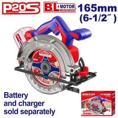 Scie circulaire EMTOP - ELCS16521 - 165 mm - 20V 