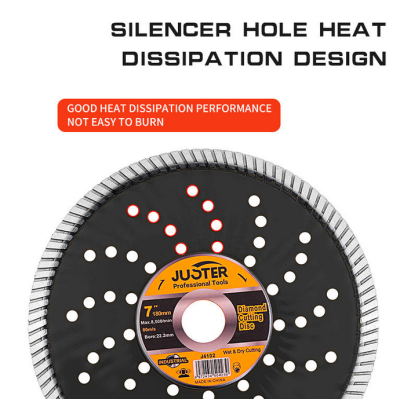 Lame de scie circulaire diamantée ondulée pour marbre - 115mm - JUSTER