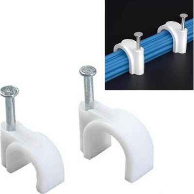 100 Clips câble - Serre câble - 8 mm - JUSTER