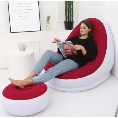 Canapé pouf loisirs gonflable - Rouge