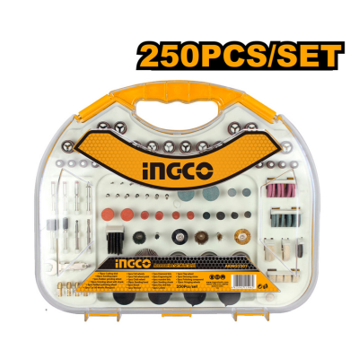 Kit de 250 accessoires pour mini-meuleuse droite - INGCO