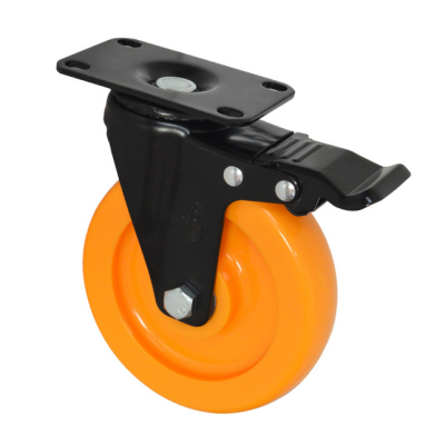  2 Roue Pivotante avec frein - 125mm - JUSTER