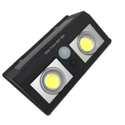 Lampe Solaire Extérieure LED 813B - Double COB - Avec Détecteur De Mouvement