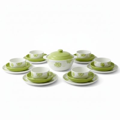 Service de Table Élégant – 20 pcs - Vert pistache