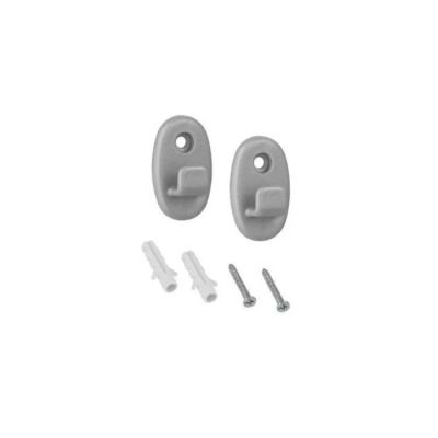Set de 2 crochets en plastique: 1,5 x 7,6 x 18,1 cm