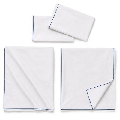 Set de lit satin de coton MON AURA - EEYDIH - Blanc