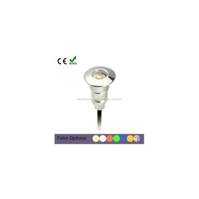 Spot encastrer au sol rond LED 0.3W rouge 12VDC IP67
