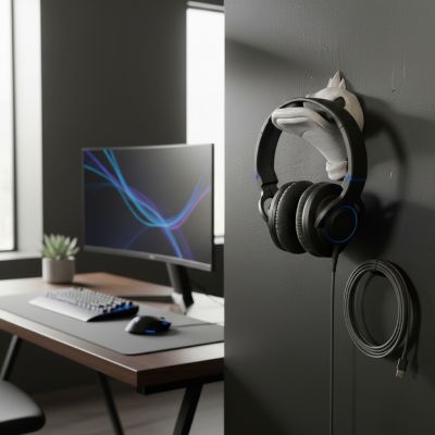 Support casque Duck - plastique - blanc