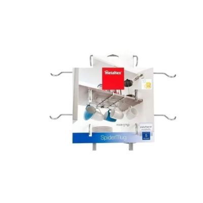 Support large porte 10 mugs suspendu sous tablette - 37 x 28 x 6 cm