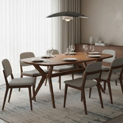 Table à manger – Bois – 200 × 75,8 cm