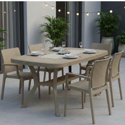 Table rectangulaire SOTUFAB - Grège - 135 x 80 cm