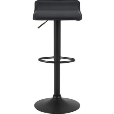 Tabouret de bar ROMAO - 41.5 cm x 41.5 cm x 65-87 cm - Noir 