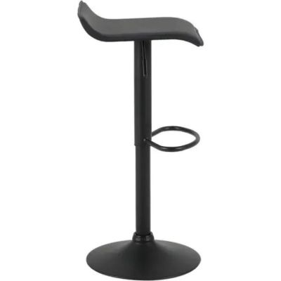 Tabouret de bar ROMAO - 41.5 cm x 41.5 cm x 65-87 cm - Noir 