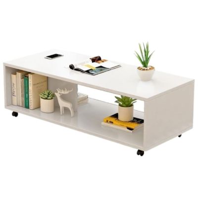 Table basse Home Intérieur - 45x90x50 cm - Blanc