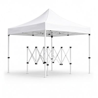 Tente Titan - acier Pro - 3x3 m - Blanc