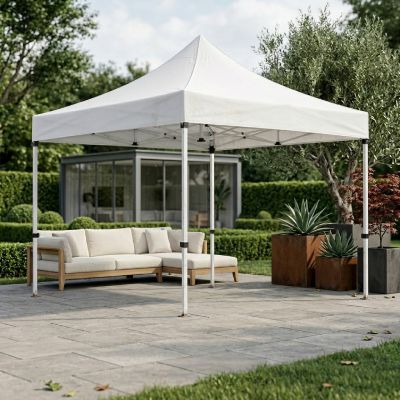 Tente Titan - acier Pro - 3x3 m - Blanc