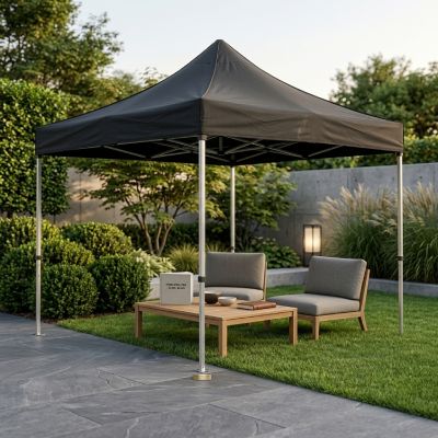 Tente Titan acier Pro - 3x3 m - Noir