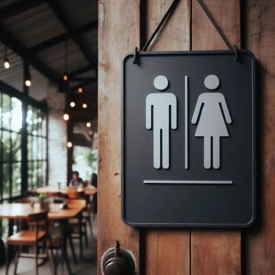 Plaque de porte de toilette V2