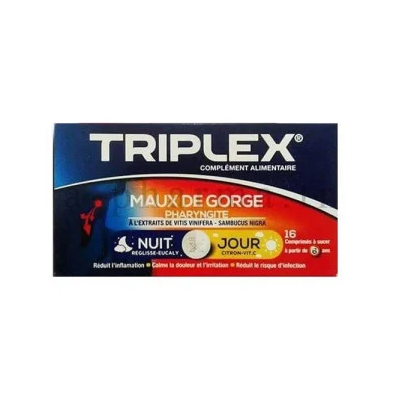 Pastilles TRIPLEX JOUR NUIT - Maux de gorge
