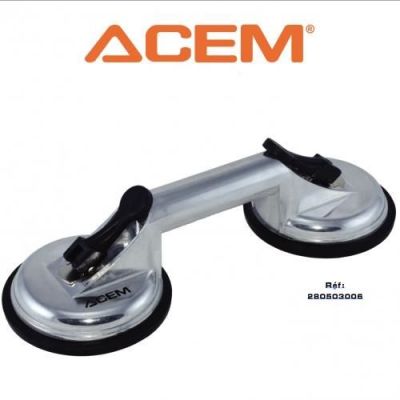 Ventouse double têtes avec corps en aluminium 80kg - ACEM