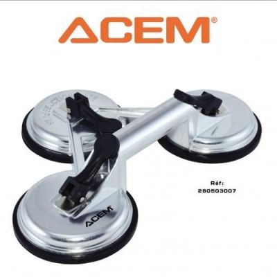 Ventouse triple têtes avec corps en aluminium 150kg - ACEM