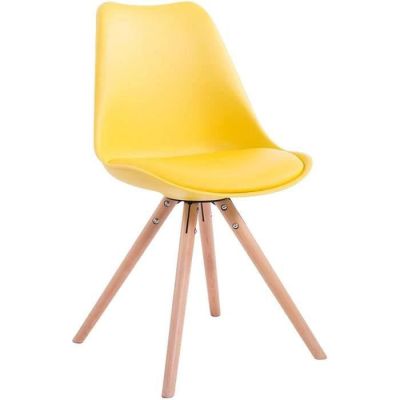 ESPACE HOME - chaise scandinave d'intérieur ou d'extérieur vintage - dim 48 x 82 x 54 cm-jaune