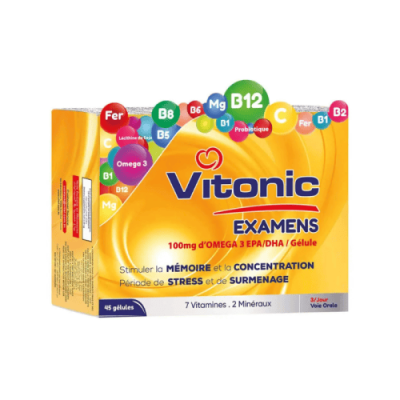 Complément VITAL VITONIC EXAMENS - 45 gélules