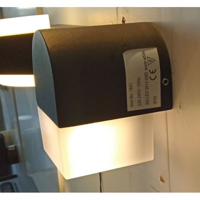 Applique Extérieur Noir 30LED -3000K- 220V -WALL LIGHT