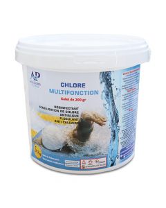 Chlore multifonctions Galet 200 Gr 5 KG - Accessoires piscines