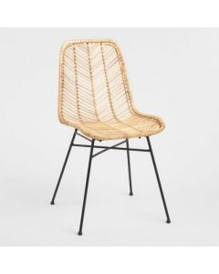 Chaise pour salle a langer en rotin naturel - Rotin azzouzine - H45 L 38