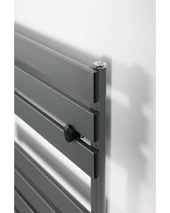    SÈCHE SERVIETTE 120/50 ALUMINIUM CHROME RETTANGLO -12050CHRTT