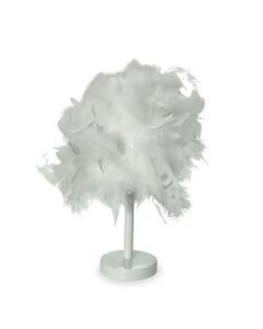 Lampe de chevet plume - Blanc - 36 X 20 CM