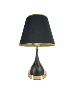 Lampe de Chevet Métallique - noir et doré - 40 x 25 cm