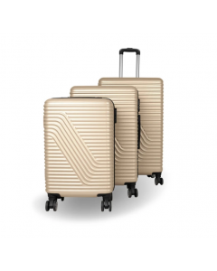 Set de trois valises ABS beige RI