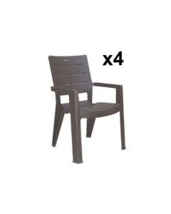 SOFPINCE - Lot de 4 chaises robusta marron