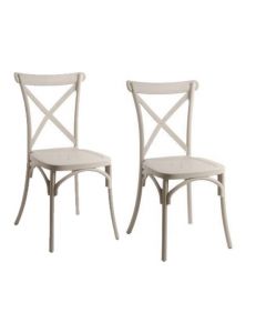 Chaise Metallica  - Lot de 2 chaises SOFPINCE  grège