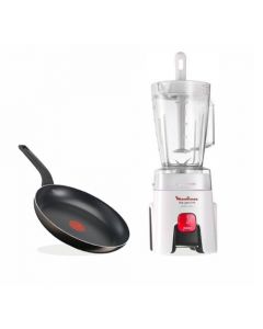 Pack Blender Moulinex Genuine LM240B25 + Poêle TEFAL B6860603 - Garantie 1 An