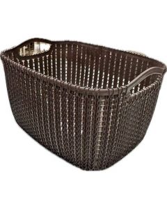 Panier à linge -tresse- Marron