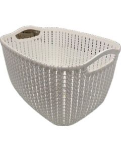Panier à linge -tresse- Blanc