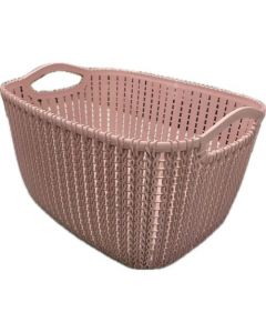 Panier à linge -tresse- Rose Poudré